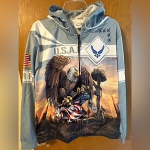 US Air Force Veteran Hoodie. Size M
